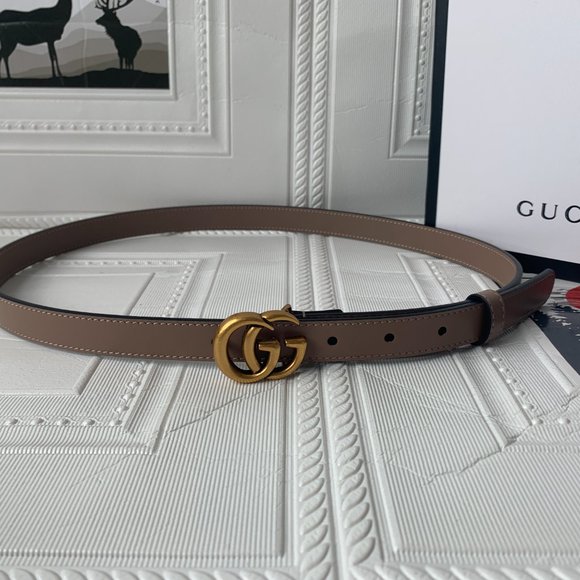 Leather belt with Double  buckle